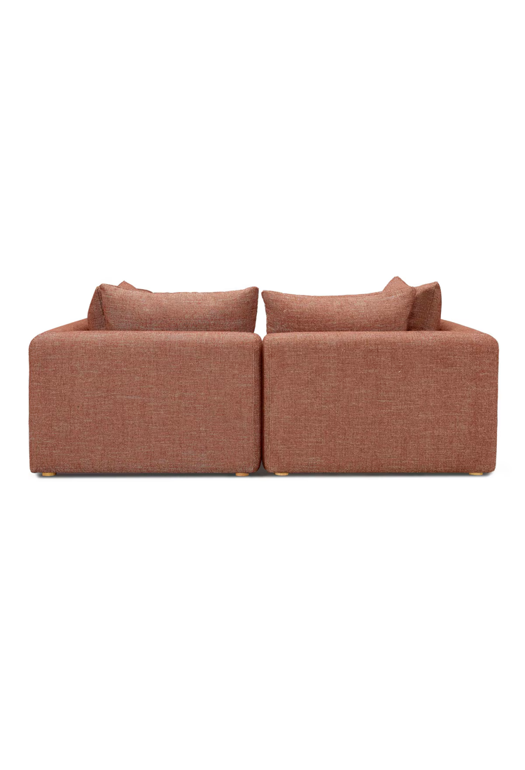 Causeuse en tissu Temis, rouge Sedona