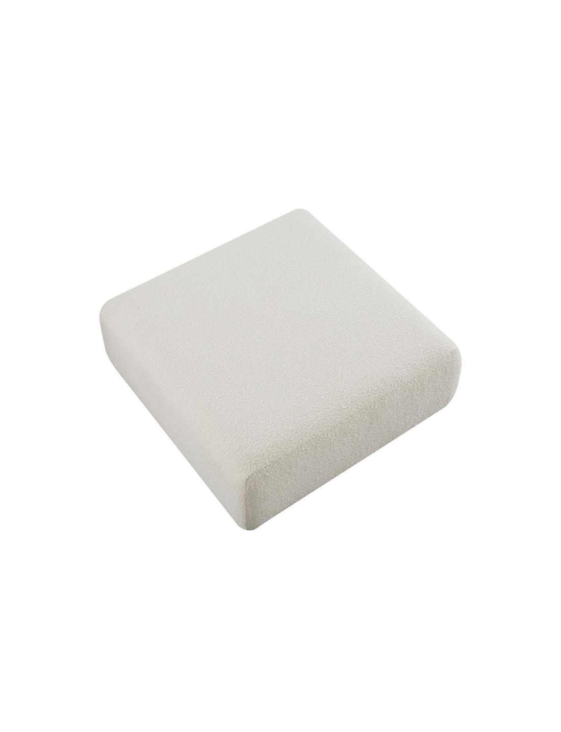 Pouf en tissu Temis, crème