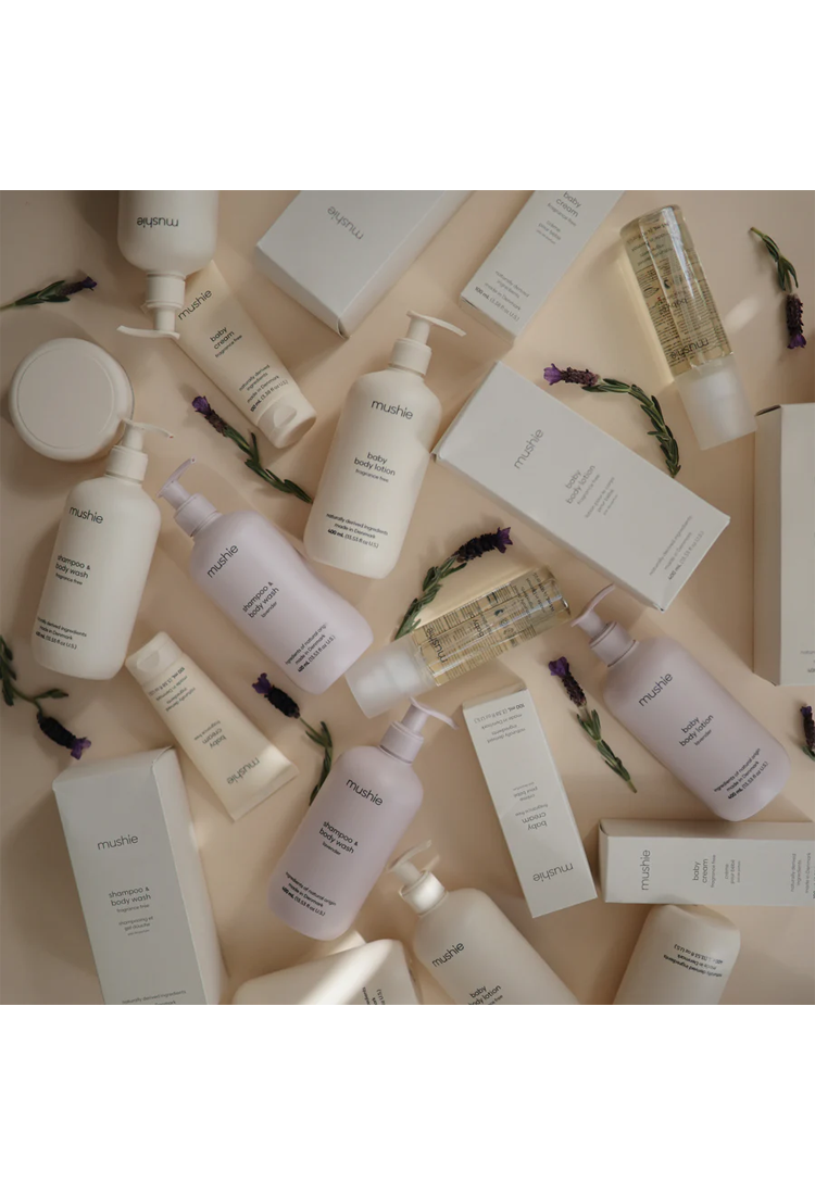 Shampoing et gel douche pour bébé Mushie, lavande