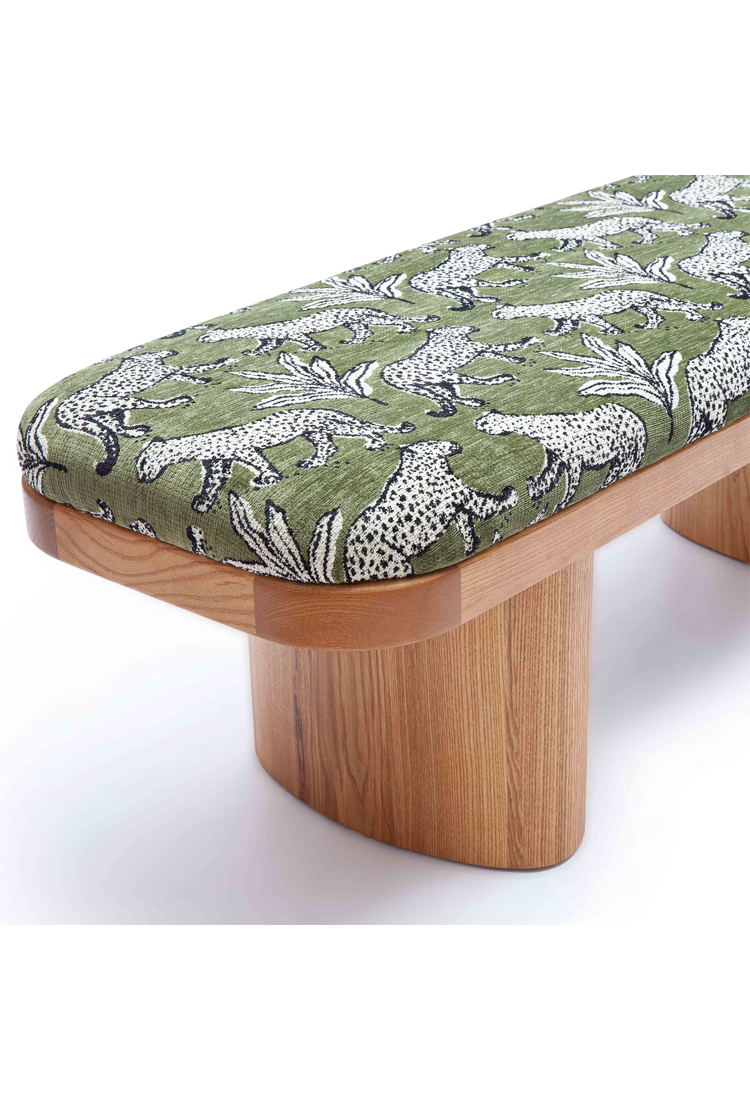 Banc léopard Temra vert olive