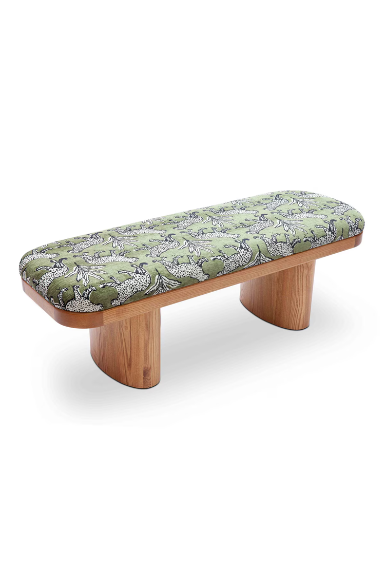Banc léopard Temra vert olive