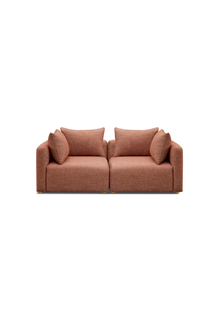 Causeuse en tissu Temis, rouge Sedona