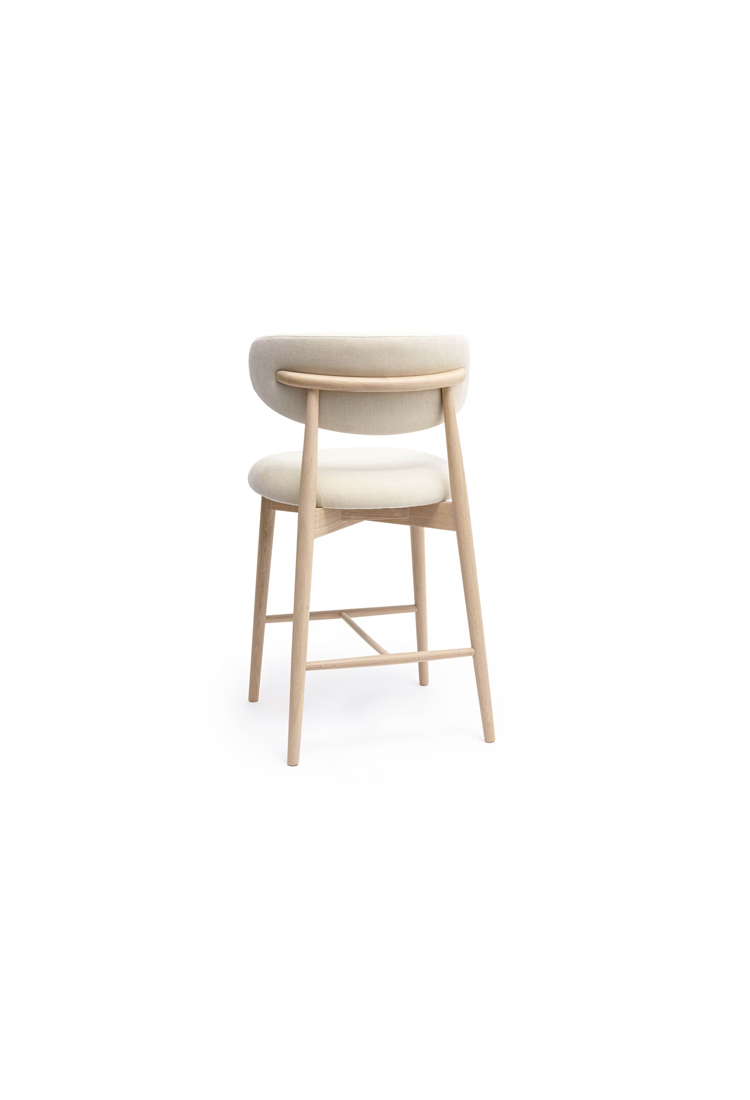 Tabouret de comptoir en velours Temisca