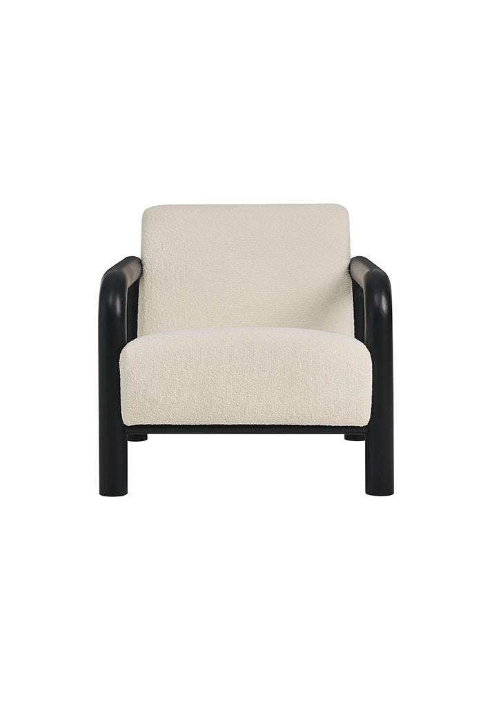 Fauteuil d'appoint Serene Boucle en noir crème