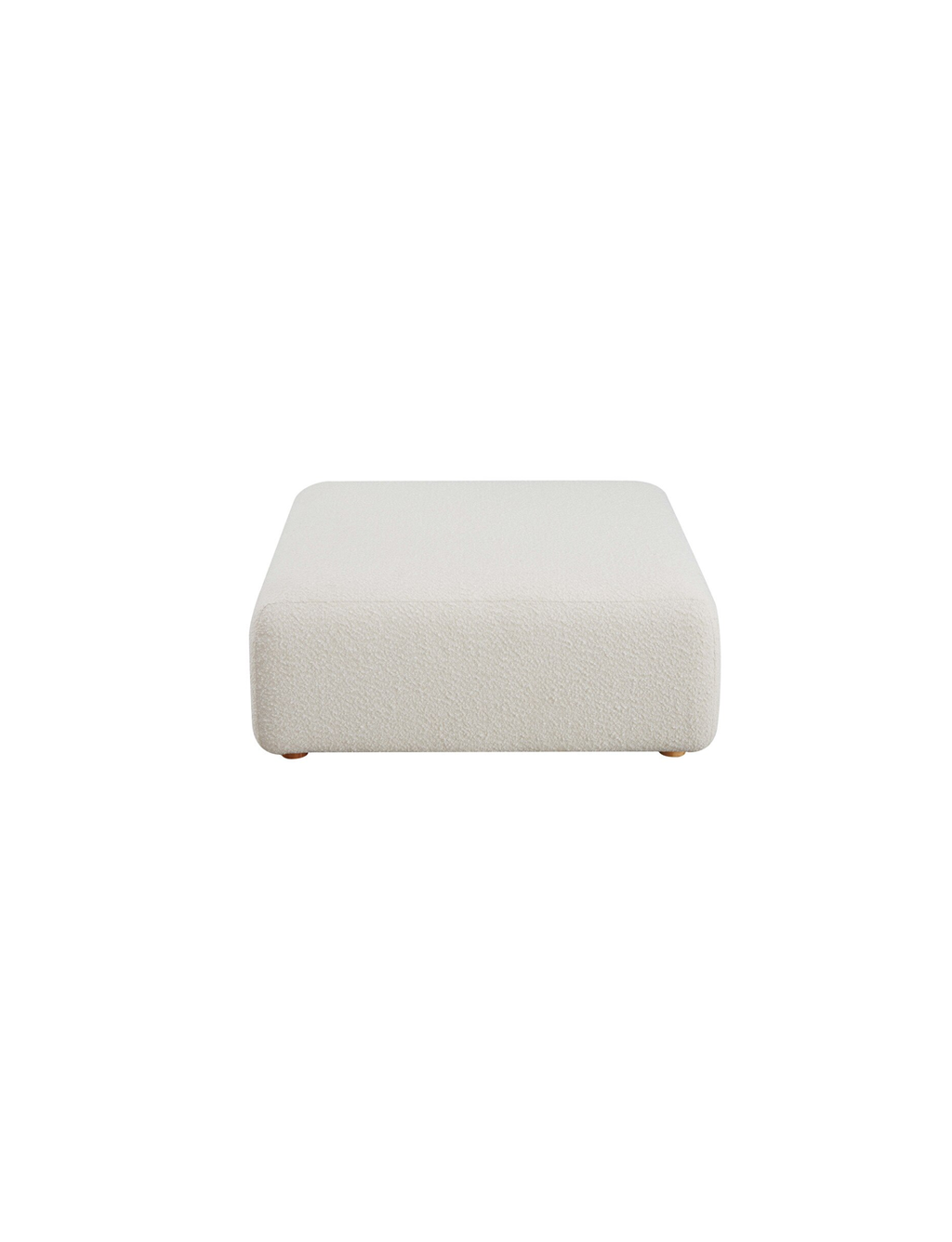 Pouf en tissu Temis, crème