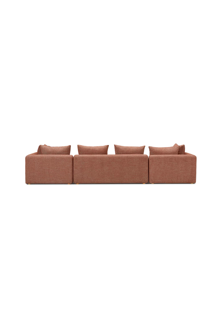 Canapé long Temis Fabric 145, rouge Sedona