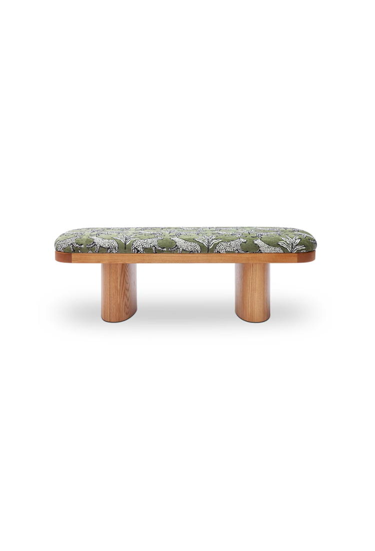 Banc léopard Temra vert olive