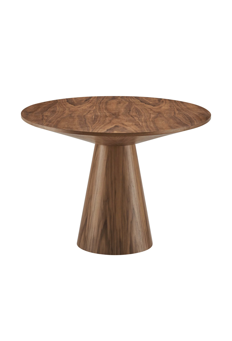 Table à manger ronde Quillon 75, noyer