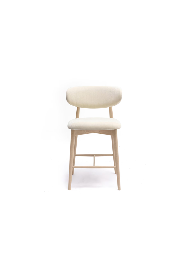 Tabouret de comptoir en velours Temisca