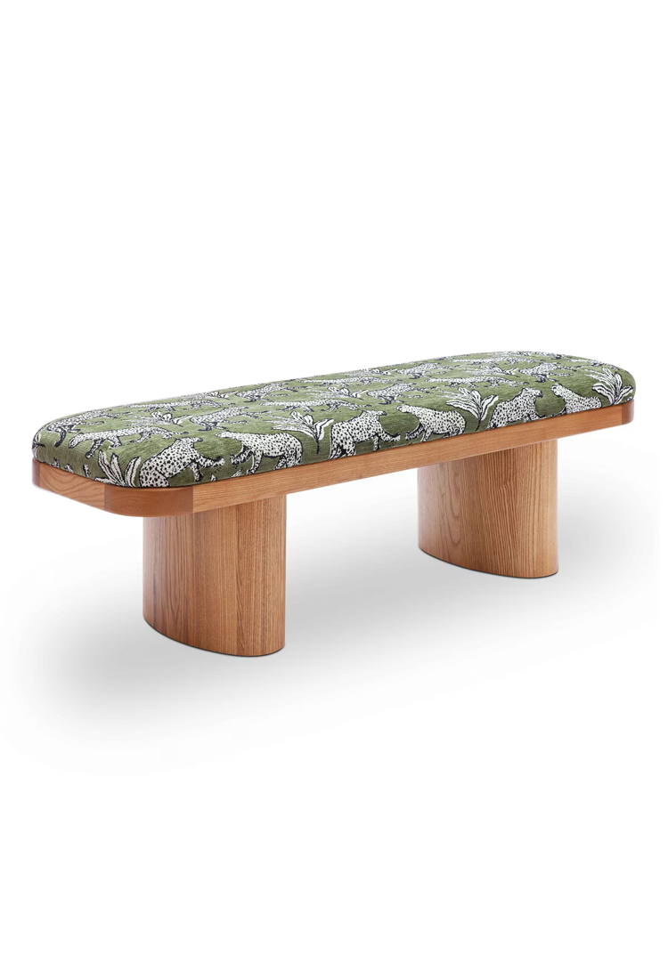Banc léopard Temra vert olive