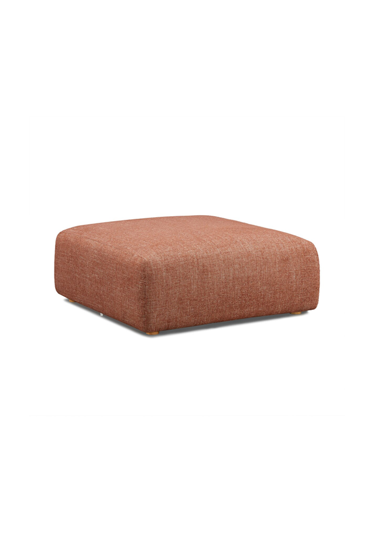 Pouf en tissu Temis, rouge Sedona
