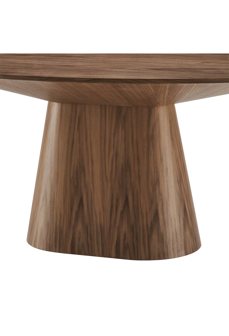 Table à manger ronde Quillon 75, noyer