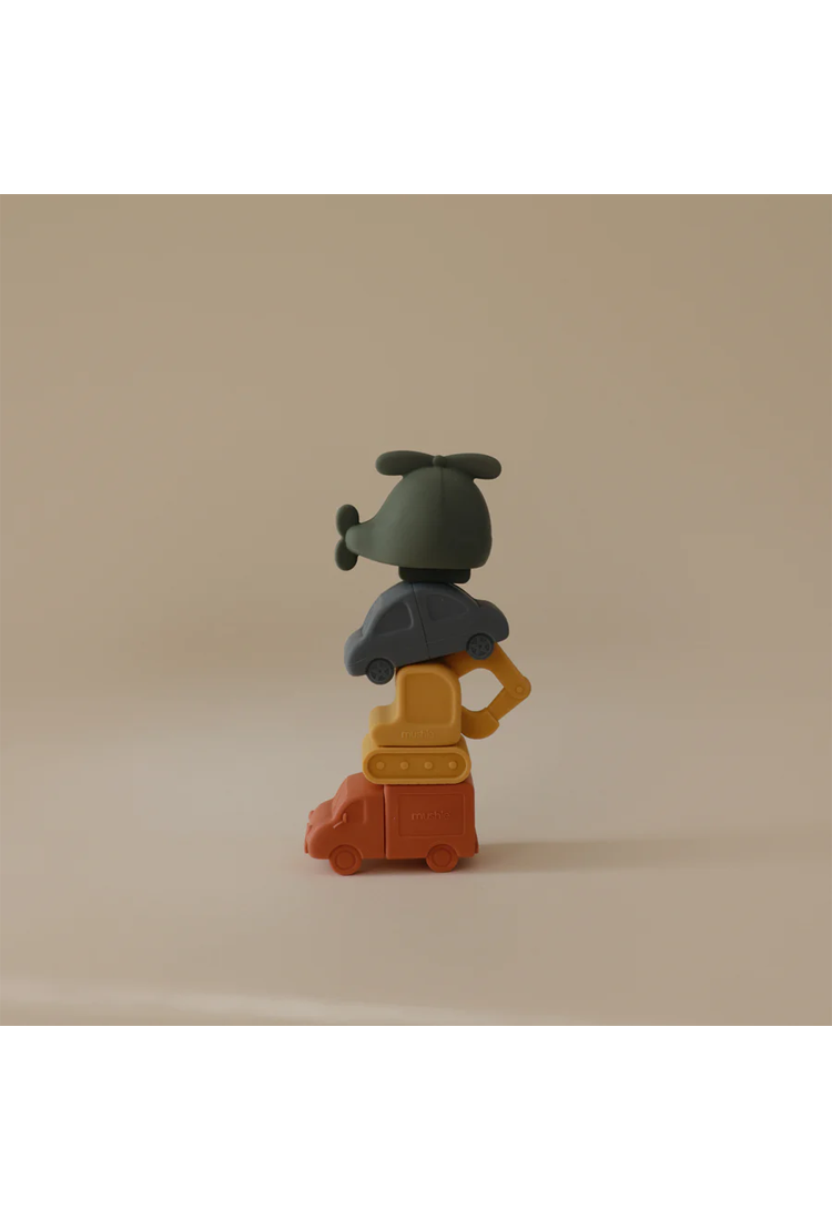 Ensemble de jeu de bain anti-moisissure Mushie Vehicles
