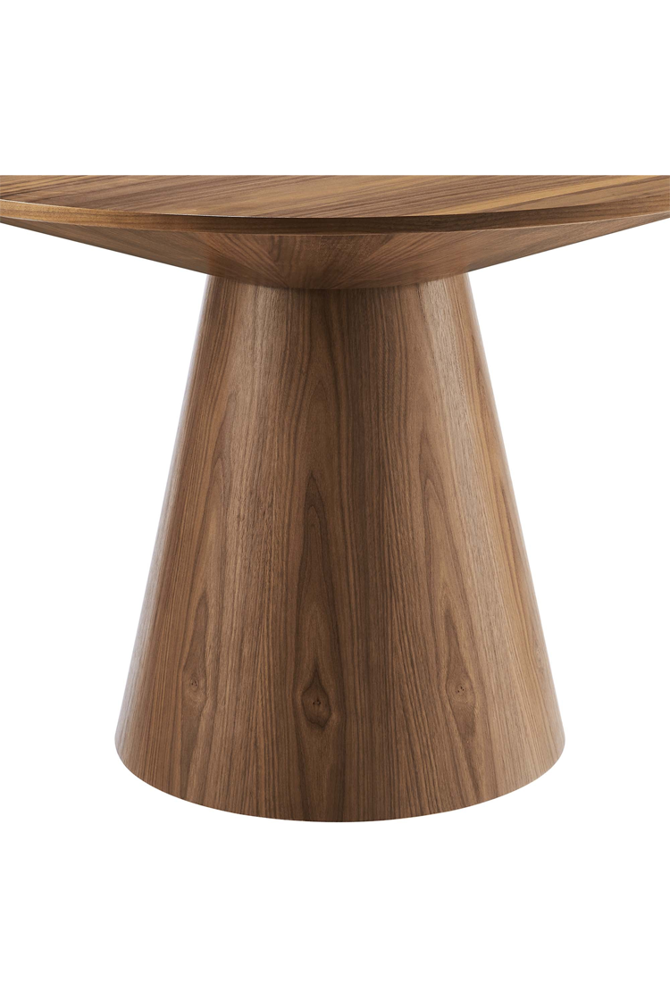 Table à manger ronde Quillon 47, noyer
