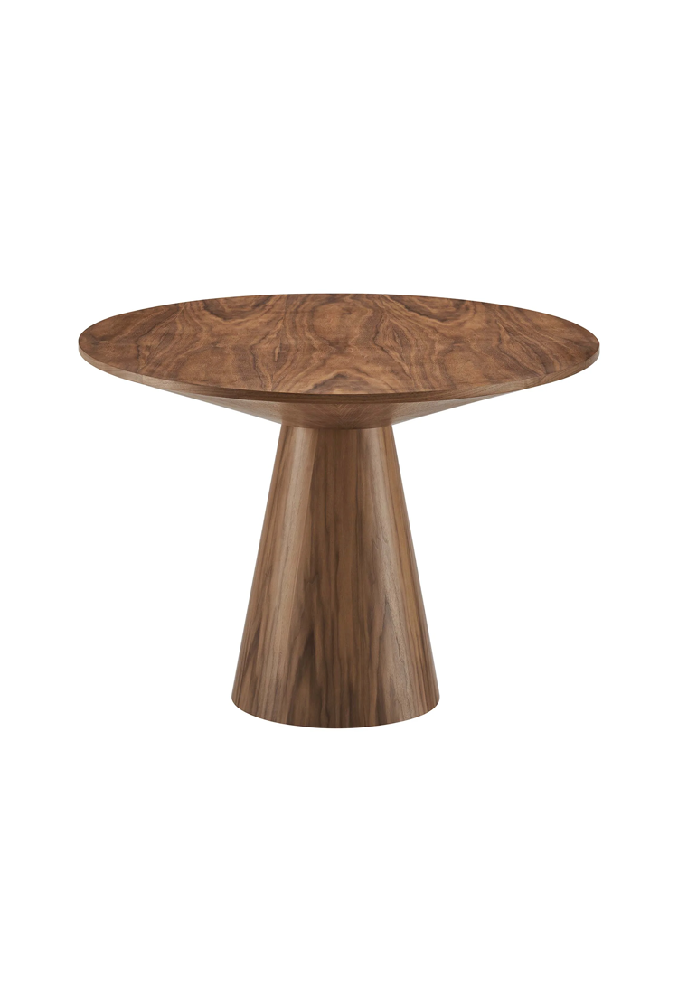Table à manger ronde Quillon 75, noyer