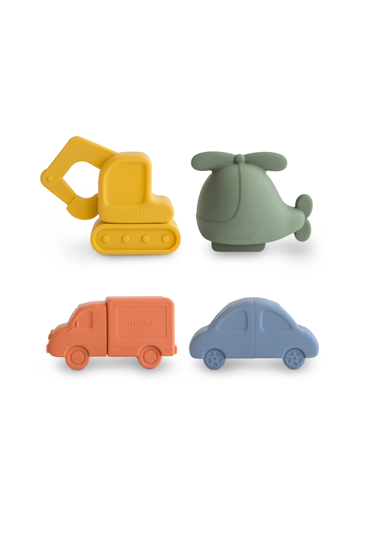 Ensemble de jeu de bain anti-moisissure Mushie Vehicles