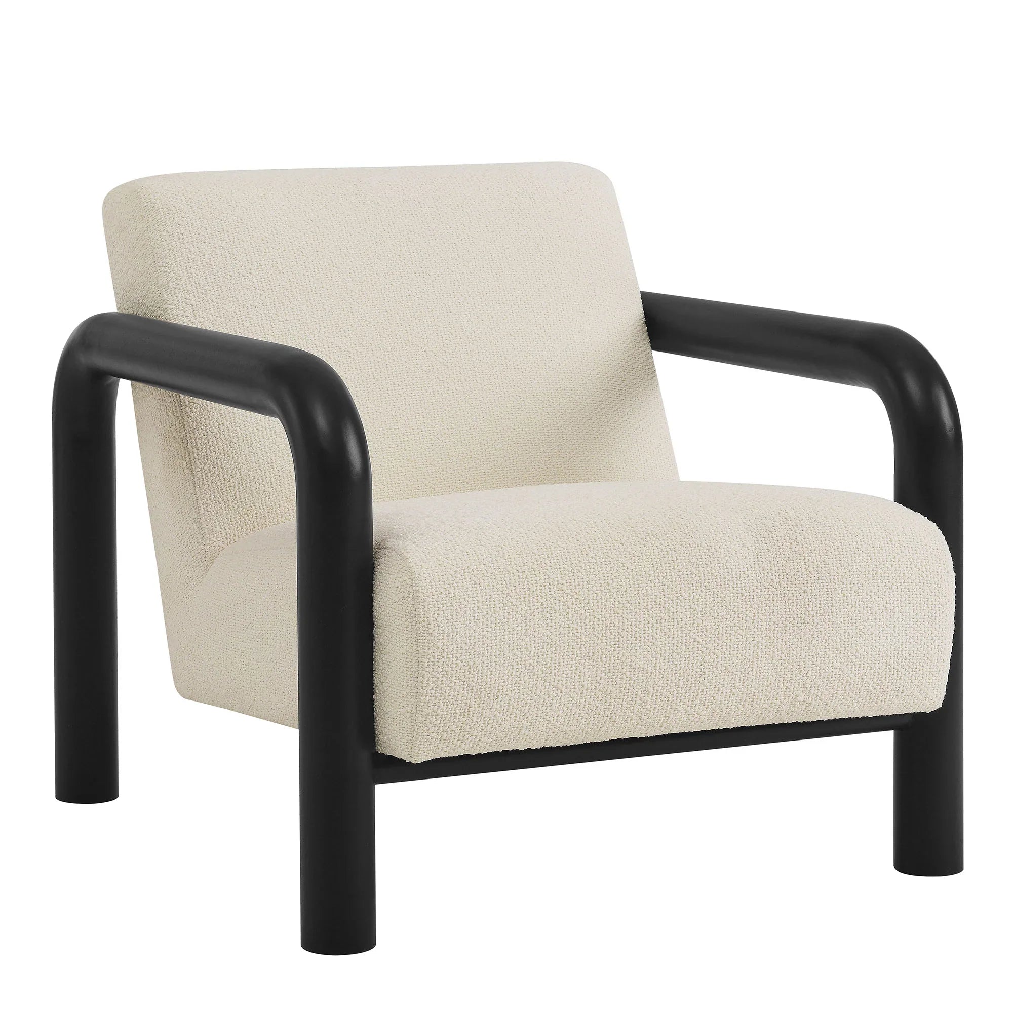 Fauteuil d'appoint Serene Boucle en noir crème