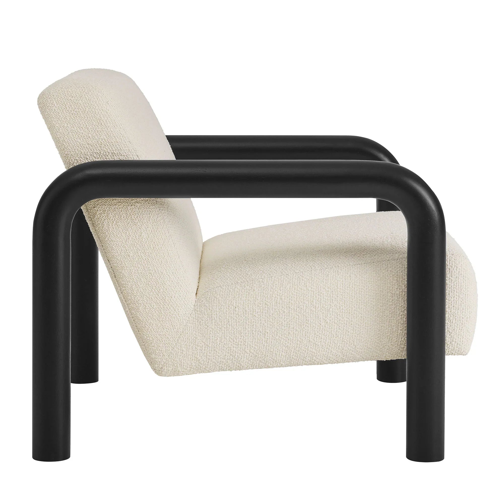 Fauteuil d'appoint Serene Boucle en noir crème