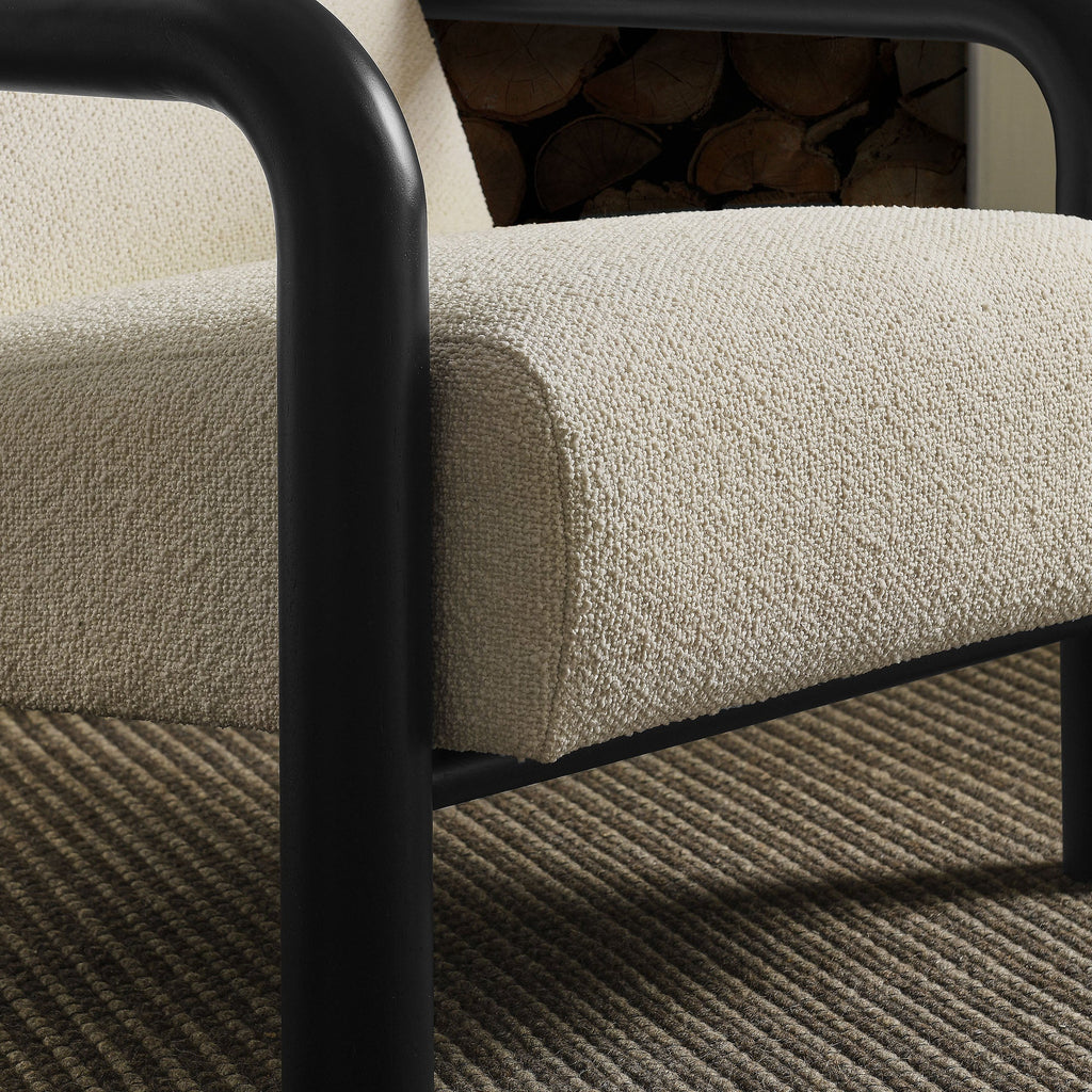 Fauteuil d'appoint Serene Boucle en noir crème