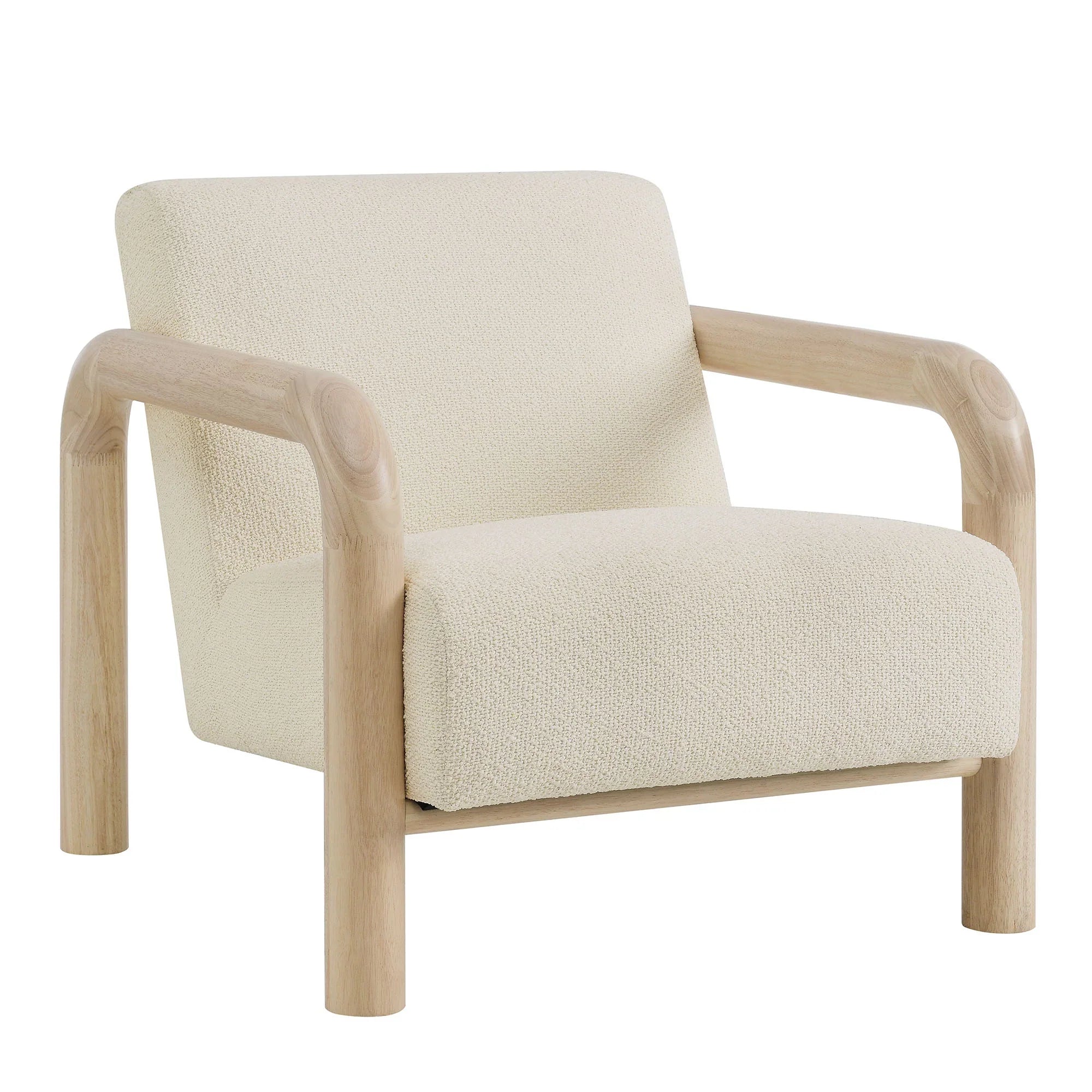 Fauteuil d'appoint Serene Boucle en chêne crème