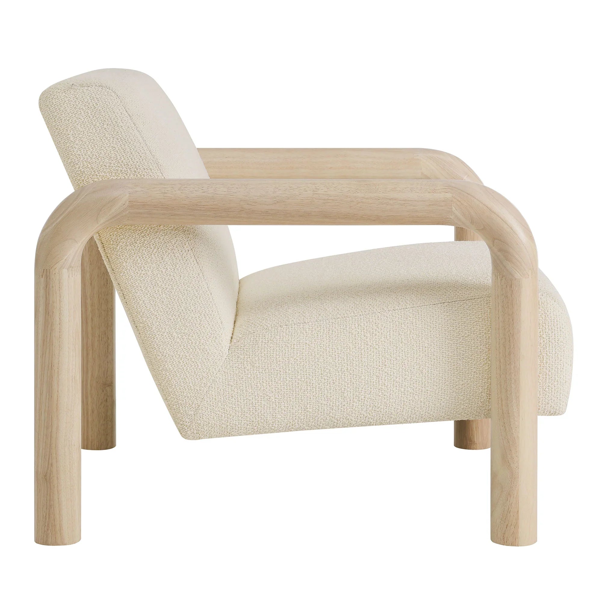 Fauteuil d'appoint Serene Boucle en chêne crème