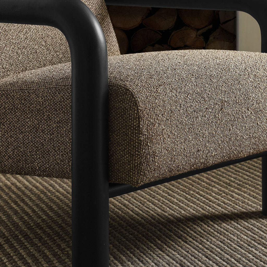 Fauteuil d'appoint Serene Boucle en noir terre