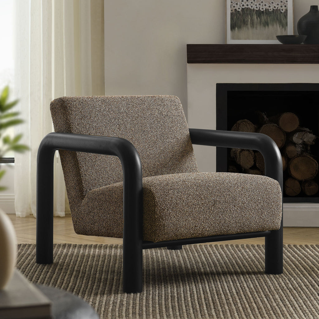 Fauteuil d'appoint Serene Boucle en noir terre