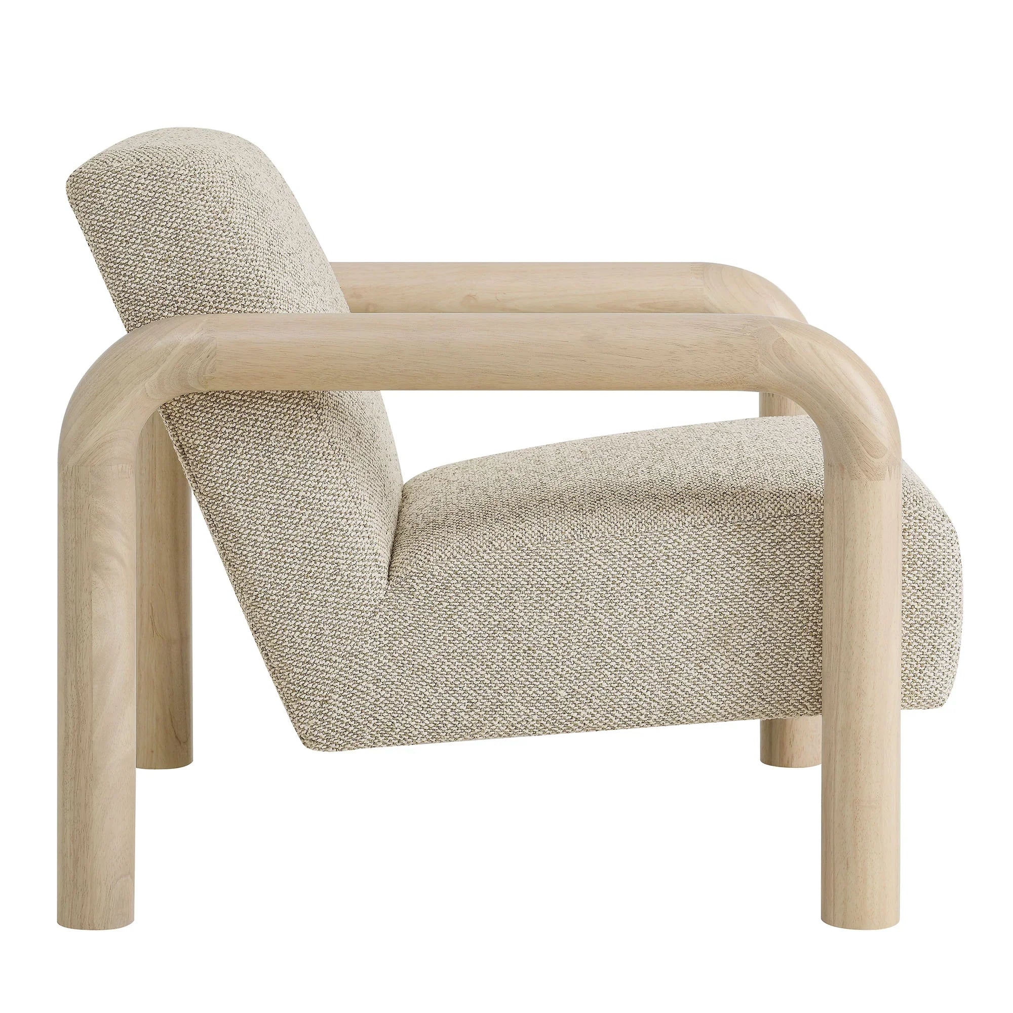 Fauteuil d'appoint Serene Boucle en chêne marbré