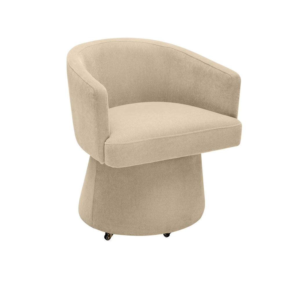 Chaise de bureau roulante Christine Taupe