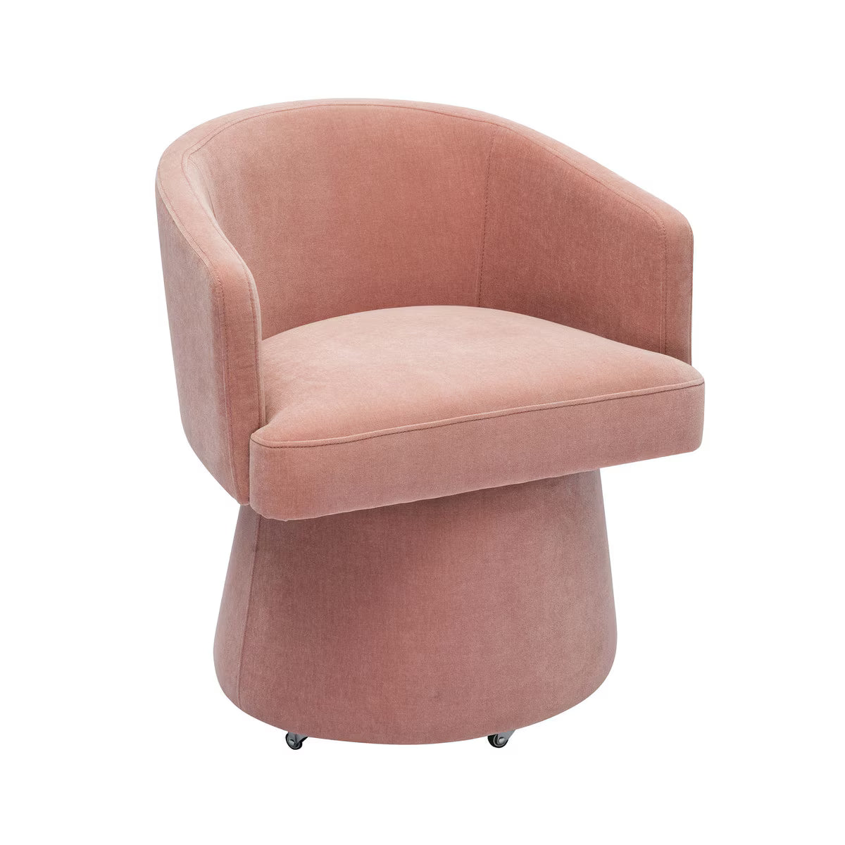 Chaise de bureau à roulettes Christine rose