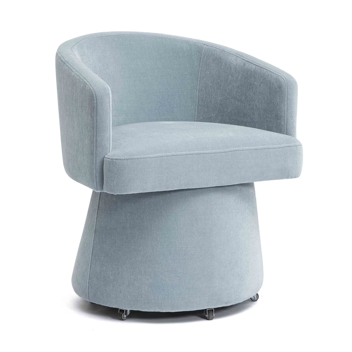 Chaise de bureau roulante Christine bleu délavé